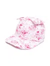 Monnalisa Porcelain-print Bow Cap In White
