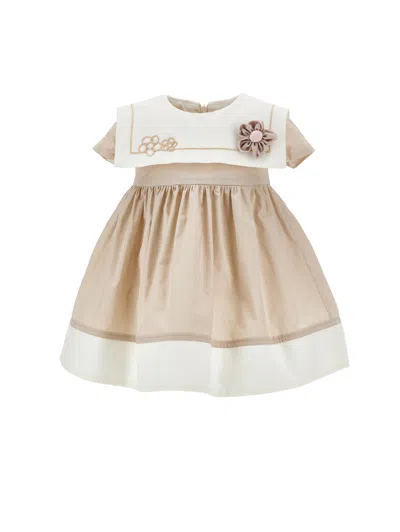 Monnalisa Babies' Flower-appliqué Dress In Multi