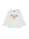 Monnalisa Print Jersey T-shirt In Cream