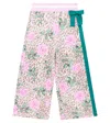 Monnalisa Printed Cotton-blend Jersey Sweatpants In Multi