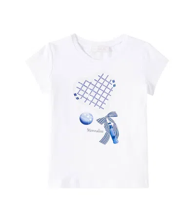 MONNALISA PRINTED COTTON-BLEND JERSEY T-SHIRT