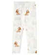 Monnalisa Printed Cotton-blend Leggings In Multicoloured