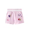 Monnalisa Printed Cotton-blend Shorts In Rosa Fairytale