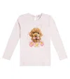 Monnalisa Printed Cotton Jersey Top In Multicoloured