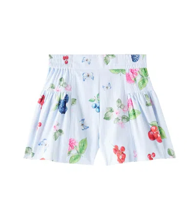 Monnalisa Kids' Bedruckte Shorts Aus Baumwolle In Multicolor
