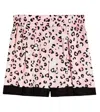 Monnalisa Printed Crêpe Shorts In Rosafairytale+nero