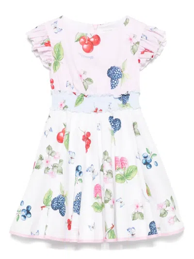 Monnalisa Kids' Printed Dress In Pink