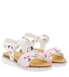 Monnalisa Bedruckte Sandalen Aus Lederimitat In Weiss
