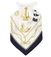 Monnalisa Scarf Top In Bianco+blue