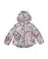 Monnalisa Printed Jacket In Gray
