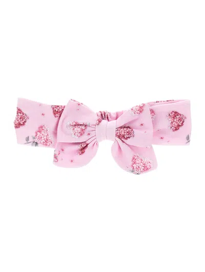 Monnalisa Kids'   Printed Jersey Band In Rosa Fairy Tale