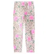 Monnalisa Printed Jersey Leggings In Multi