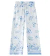 Monnalisa Butterfly-print Trousers In Pink
