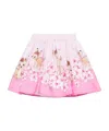 Monnalisa Graphic-print Skirt In Pink