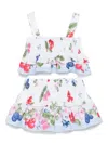 Monnalisa Girls Fruity Flower Skirt Set In White