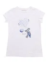 Monnalisa Printed T-shirt In White