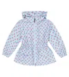 Monnalisa Printed Windbreaker Jacket In Nuvola