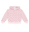 Monnalisa Printed Zip-up Hoodie In Pink