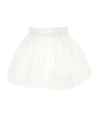 MONNALISA MONNALISA PUFFBALL TAFFETA SKIRT