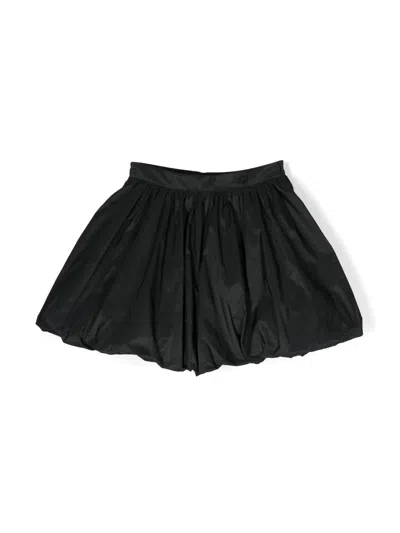 Monnalisa Kids' Puffball Mini Skirt In Black