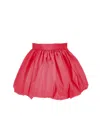 Monnalisa Puffball Taffeta Skirt In Fuchsia