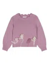 Monnalisa Appliqué-flower Sweater (2-16 Years) In Pink