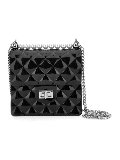 Monnalisa Kids'   Pvc Bag With Pearls In Black