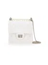 Monnalisa Pvc Bag With Pearls In Cream