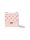 Monnalisa Pvc Bag With Rhinestones In Rosa Fairy Tale
