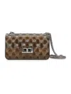 Monnalisa Pvc Shoulder Bag In Medium Grey.+ Light Grey