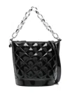 Monnalisa Quilted Chain-link Tote Bag In Black