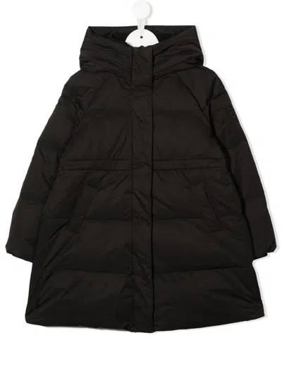 Monnalisa Kids' Quilted-finish Down Coat In 黑色