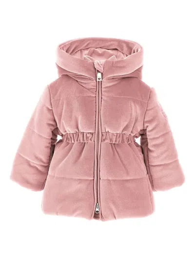 Monnalisa Babies' Quilted-hooded Coat In Pink