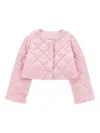 Monnalisa Quilted Jacket In Pink
