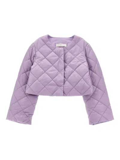 Monnalisa Kids' Quilted Jacket In Purple