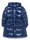 Monnalisa Quilted Padded Coat In Blue