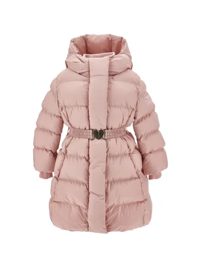 Monnalisa Kids' Quilted Padded Jacket In Brown