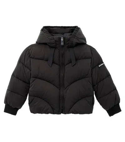 Monnalisa Kids' Quilted Puffer Jacket In Black