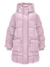 Monnalisa Quilted Puffer Jacket In Purple