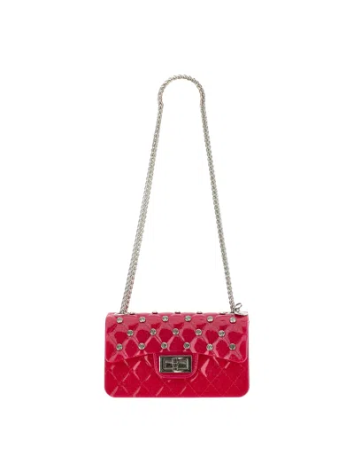 Monnalisa Babies'   Quilted Pvc Bag In Plum