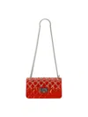 Monnalisa Quilted Pvc Bag In Ruby Red