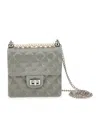Monnalisa Quilted Shoulder Bag In Grey