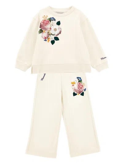 Monnalisa Ramage Fleece Set In Cream