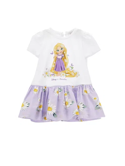 Monnalisa Kids'   Rapunzel Dress With Flounce In White
