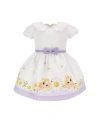 Monnalisa Rapunzel Poplin Dress In White