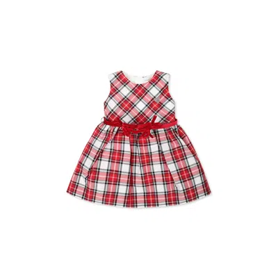 Monnalisa Red Dress For Baby Girl With Heart