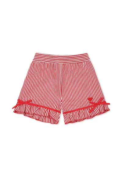 Monnalisa Red Shorts For Baby Girl With Heart