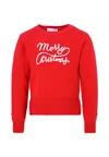 Monnalisa Red Sweater For Kids With Writing In Red