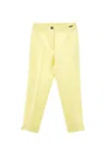 Monnalisa Regular Crepe Trousers In Light Yellow