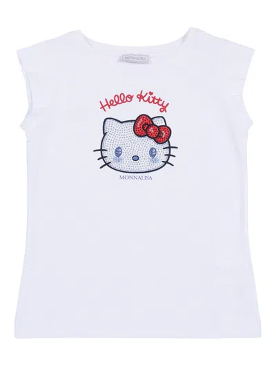 Monnalisa Regular Tee Jersey Stretc In White